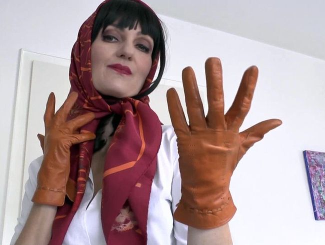 Lederhandschuhe schnüffeln und masturbieren Lady Victoria Pov Joi Clip